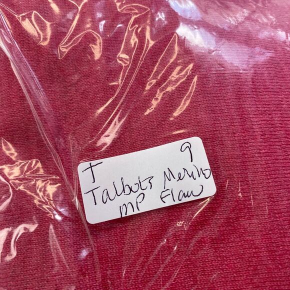 Talbots Pure Merino Wool Sweater Womens MP Medium Petite Pink Waterfall Neckline - Picture 11 of 11